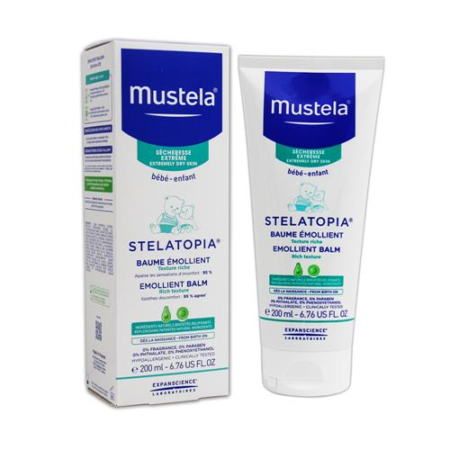 Mustela Stelatopia Emollient Balm, Бальзам смягчающий для тела, 200 мл