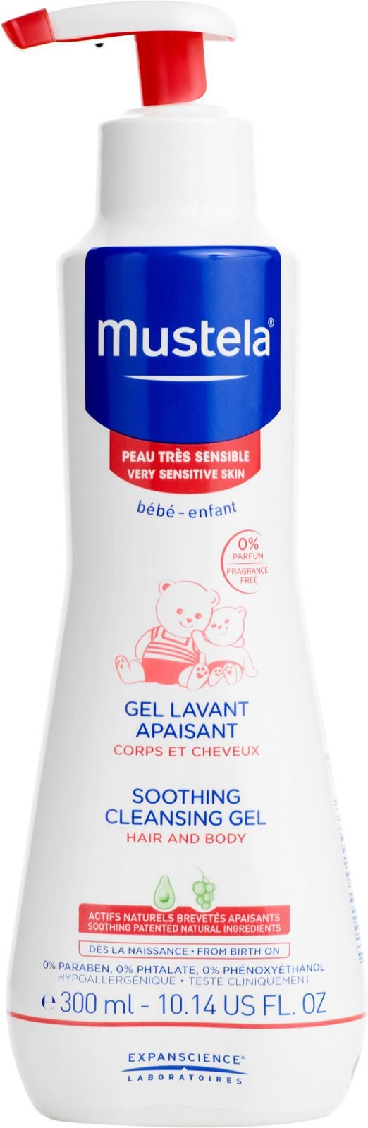 Mustela Soothing Cleansing Gel, Soothing Bath Gel, 300 ml