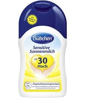 Bubchen Солнцезащитное молочко для младенцев с чувствительной кожей, SPF 30+, 150 мл