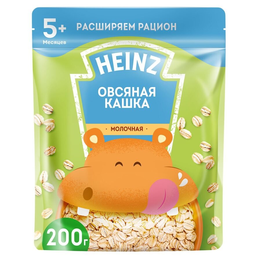 Каша Heinz молочная овсяная с Омега 3 (с 5 месяцев) 200 г