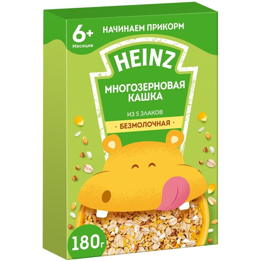 Каша Heinz безмолочная 5 злаков (c 6 месяцев) 200 г