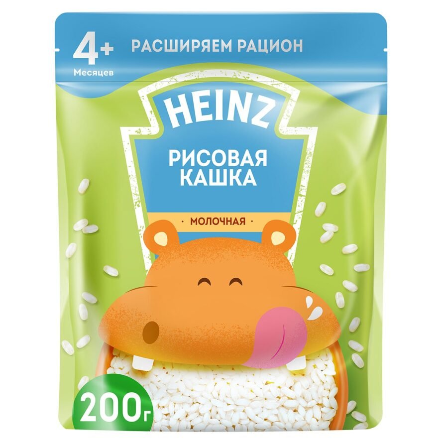 Каша Heinz молочная рисовая (с 4 месяцев) 200 г