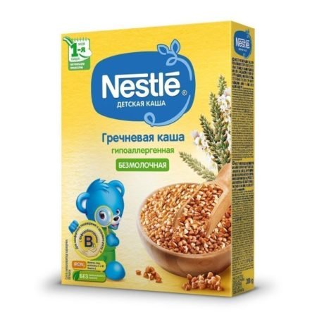 Каша Nestle безмолочная гречневая гипоаллергенная (с 4 месяцев)