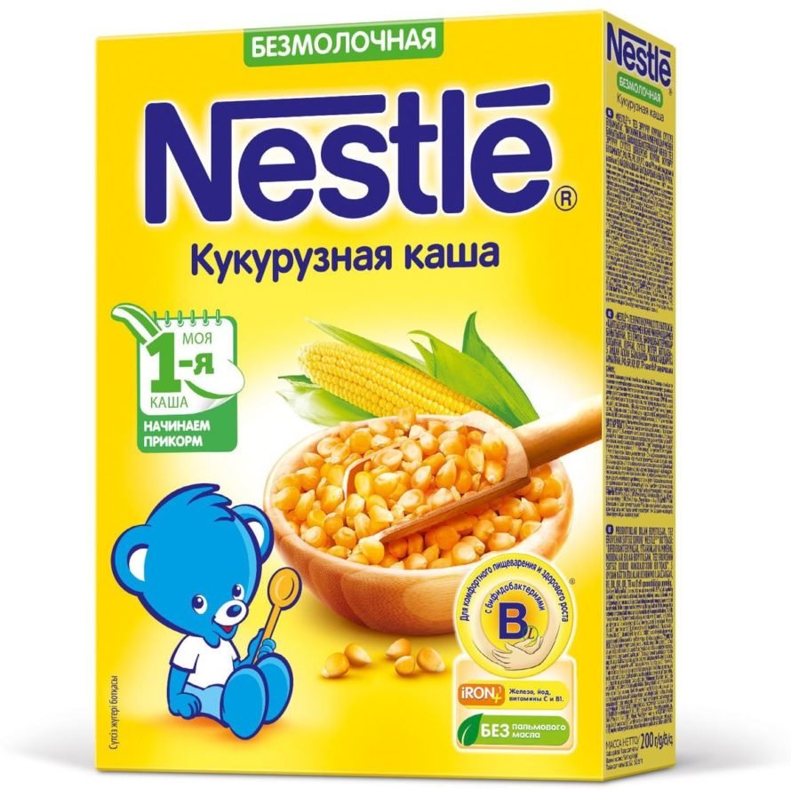 Nestle südsüz Qarğıdalı sıyığı, 5 aydan