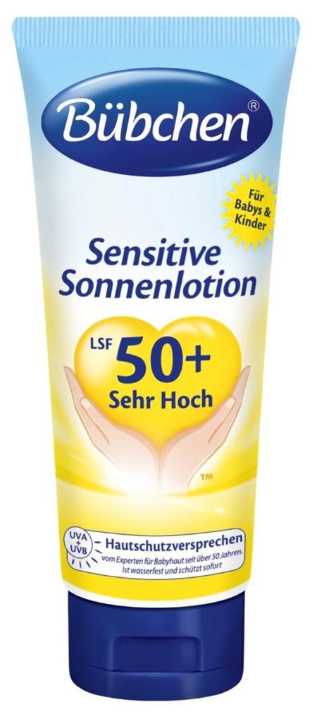 Bubchen Солнцезащитное молочко для младенцев с чувствительной кожей, SPF 50+, 100 мл