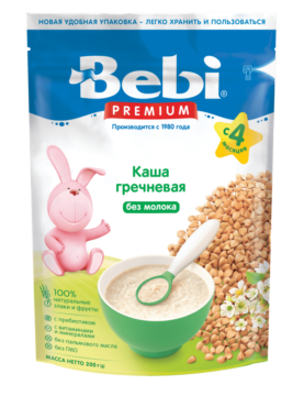 Каша Bebi безмолочная гречневая гипоаллергенная (с 4 месяцев)