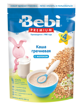 Каша Bebi молочная гречневая (с 4 месяцев)