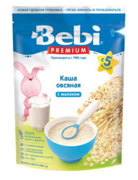 Каша Bebi молочная овсяная (с 5 месяцев)