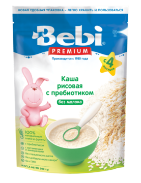 Bebi porridge milk-free rice (from 4 months)