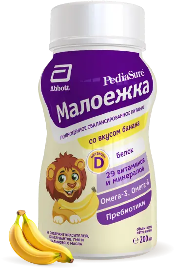 Baby milk formula Pediasure Maloejka with taste banana, (from 1 year to 10 years) 200 ml