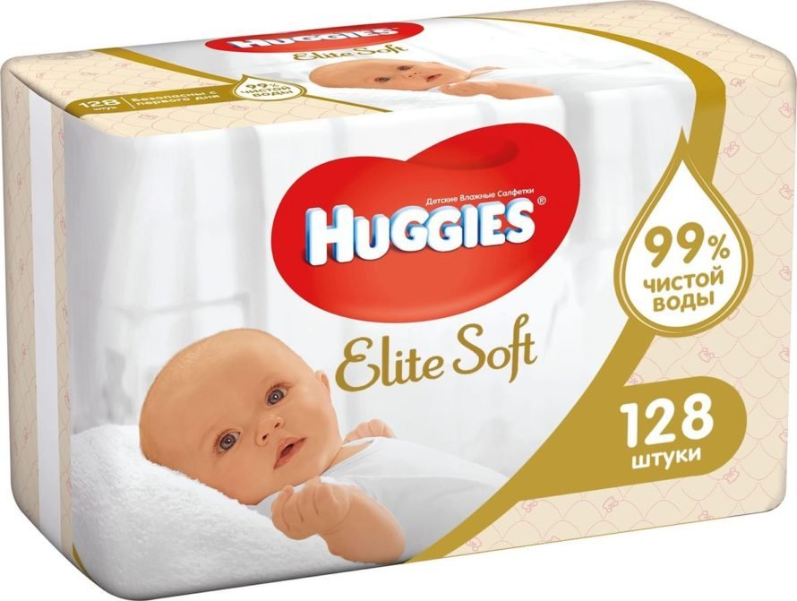 Huggies Влажные салфетки для детей Elite Soft 128 шт