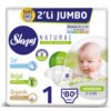 Sleepy подгузники Natural Ultra Sensitive 1 (2-5 кг) 80 шт.