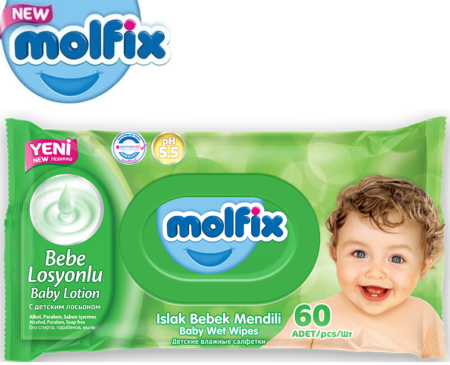 Molfix wet wipes 60 pcs