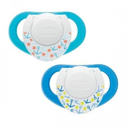 CHICCO Пустышка Physio Compact силиконовая голубая