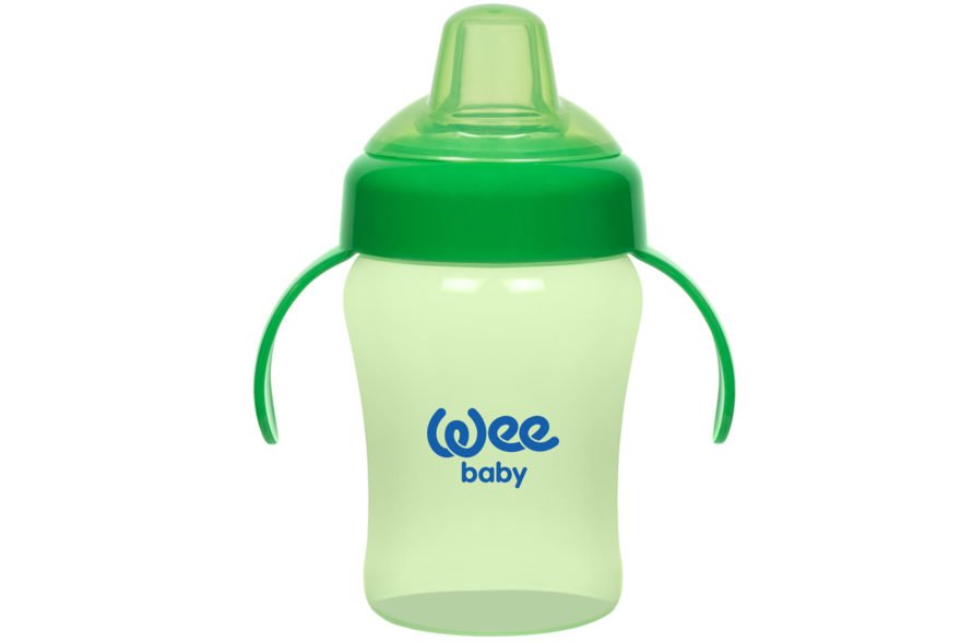 Wee Baby  tutacaqlı  rəngli su tökməyən fincan 240 ml