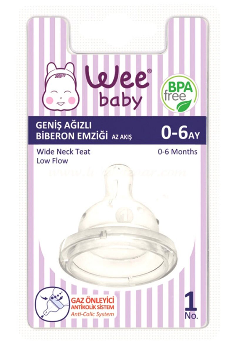 wee baby 828 Geniş ağız Albalı tipli qidalanma üçün    şüşəsi