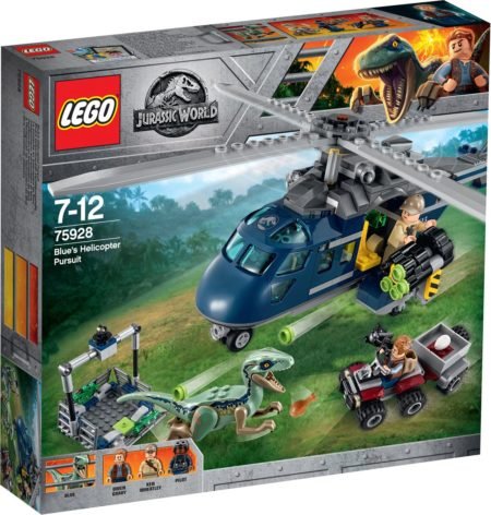 LEGO Jurassic World 75928 vertolyot konstruktoru ilə mavi qovur