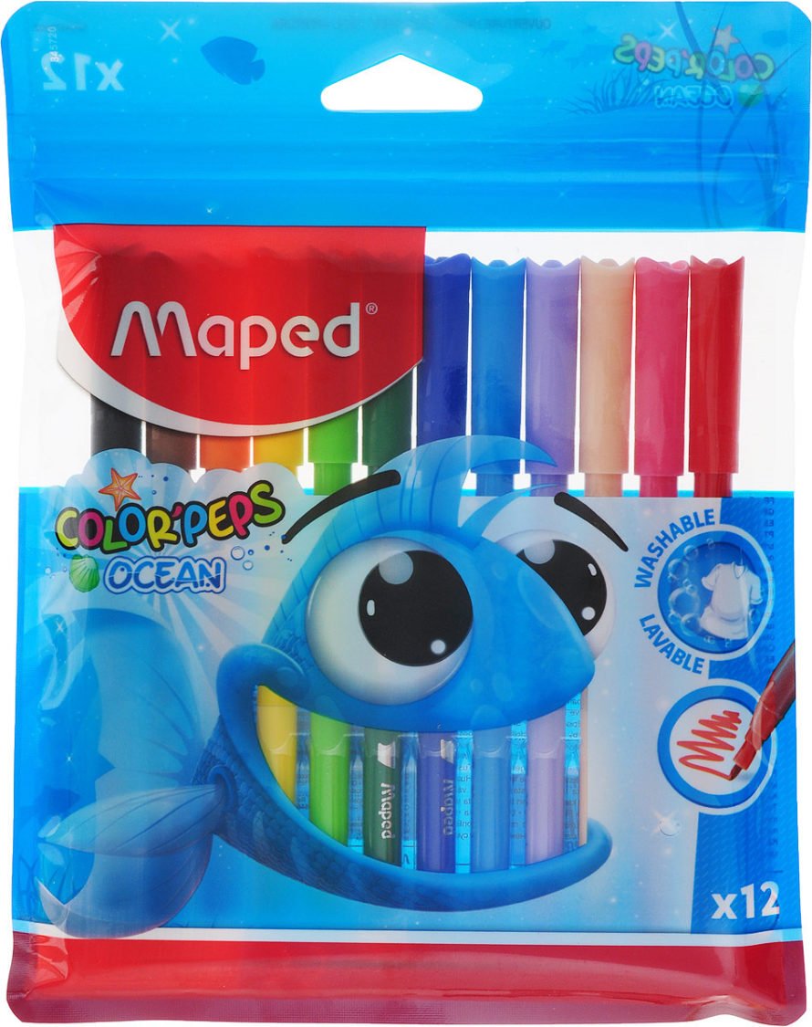 Maped markers, “Color’Peps” Ocean, 12 colors