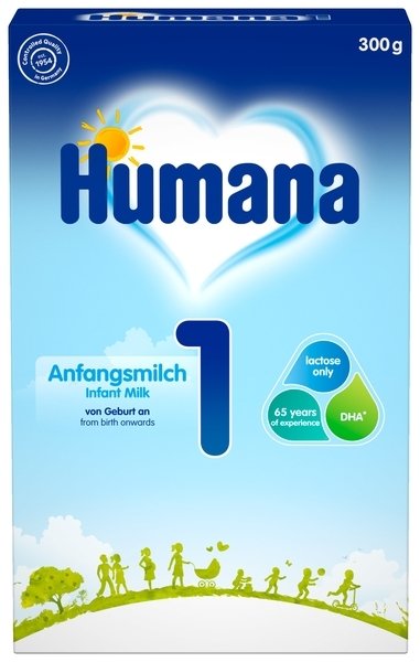 Сухая молочная смесь Humana 1 с пребиотиками, LC PUFA и нуклеотидами, 300 г