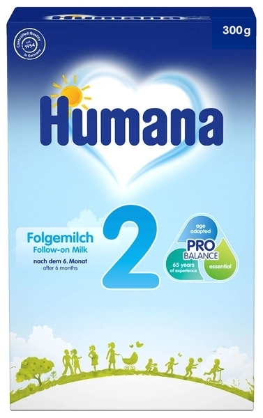Сухая молочная смесь Humana 2 c пребиотиками, 300 г