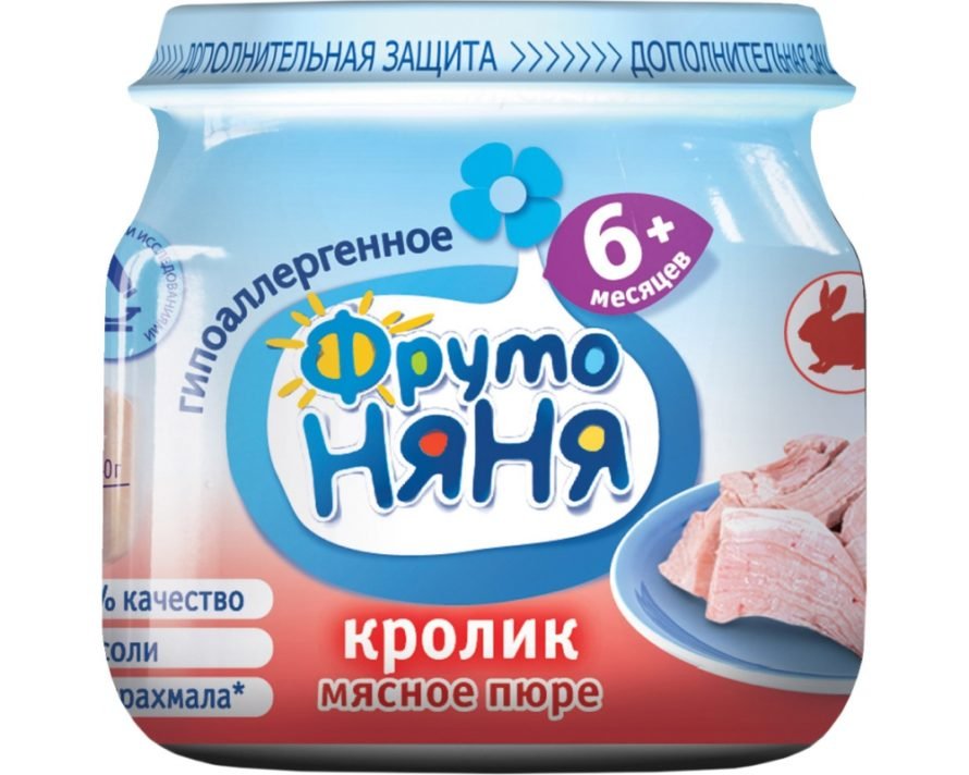Фруто Няня пюре кролик 80 гр