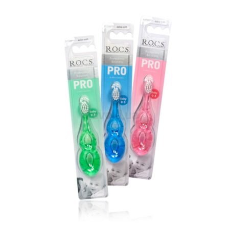 ROCS Зубная щетка PRO Baby от 0-3 лет