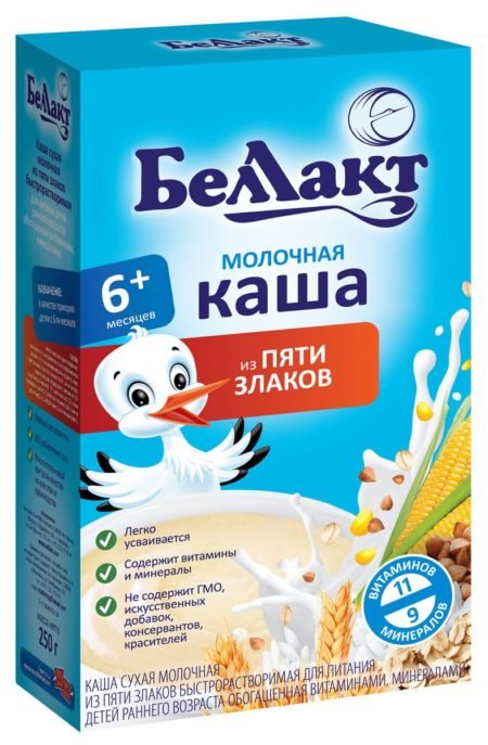 Беллакт  каша молочная 5 злаков 250 гр