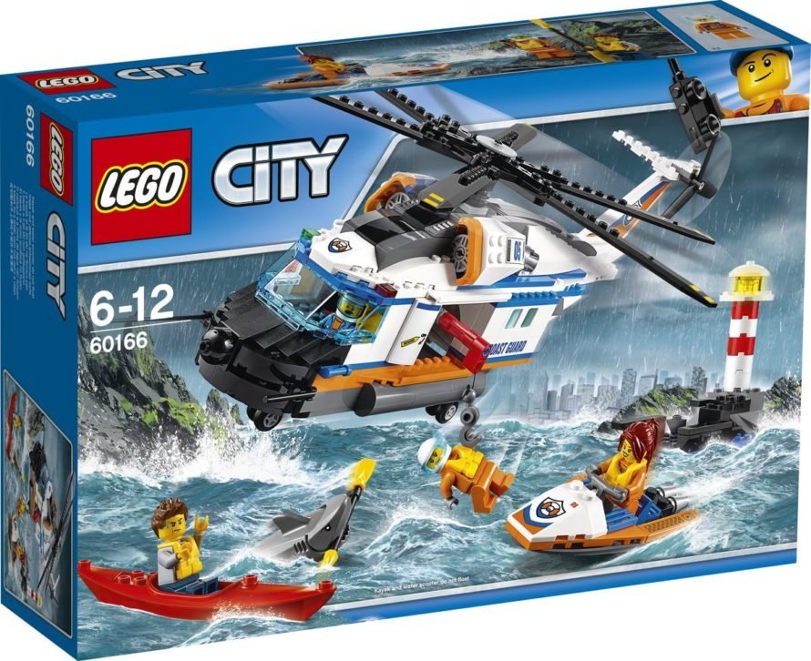 LEGO Şəhər Sahil Mühafizəsi 60166 Ağır Vəziyyətli Xilasetmə Helikopter Konstruktoru