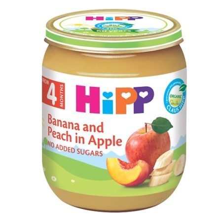 Hipp mashed banana peach apple 125 gr