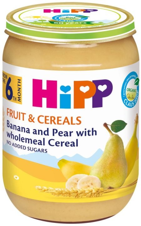 Hipp puree pear banana whole grain 190 gr