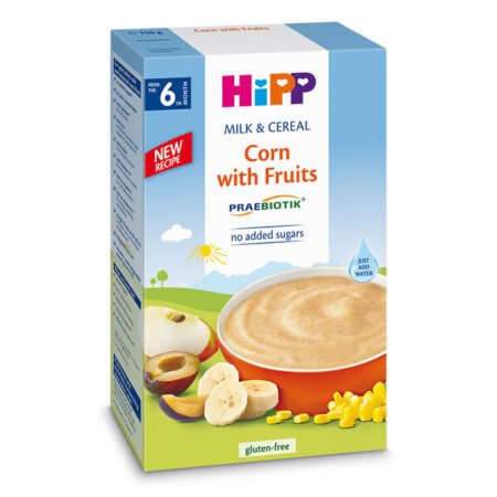 Hipp milk porridge corn with fruit 250 gr