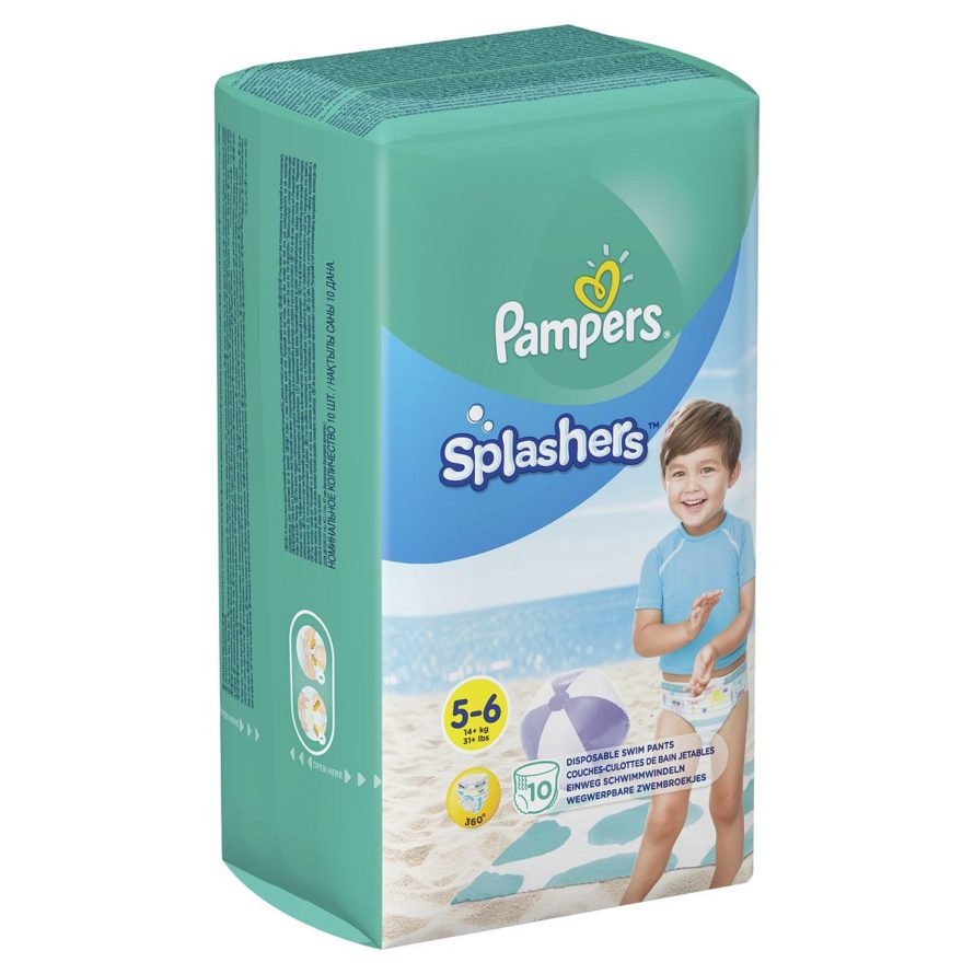 Pampers Splashers Swim Diapers Disposable Swim Pants, Small (14+ kq), 12 pcs