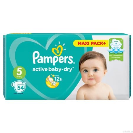 Uşaq bezləri Pampers New Baby-Dry 5 (11-18 kq) 54 ədəd