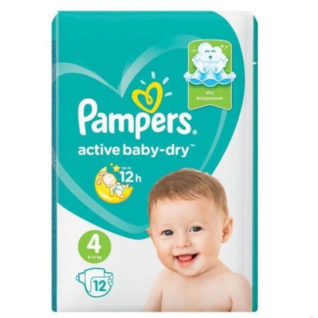 Подгузники Pampers (Памперс) New Baby-Dry 4 (8-14 кг) 12 шт