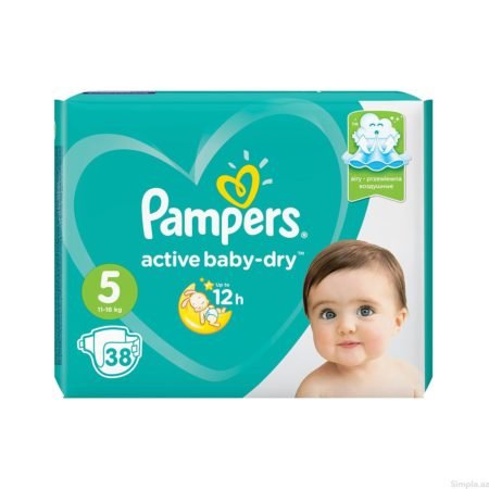 Uşaq bezləri Pampers New Baby-Dry 5 (11-18 kq) 38 ədəd
