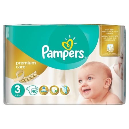 Подгузники Pampers (Памперс) Premium Care 3  (5-9 кг) 40 шт.