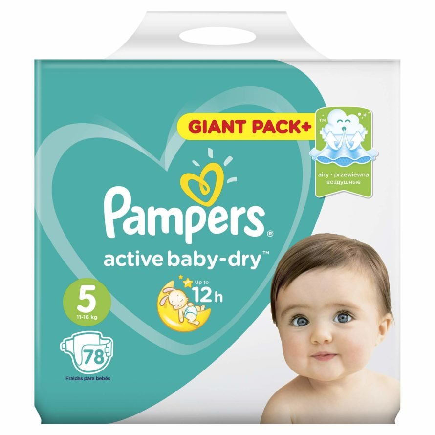 Подгузники Pampers (Памперс) New Baby-Dry 5 (11-18 кг) 78 шт