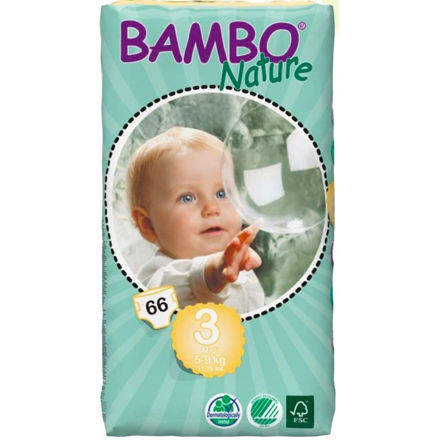 Diaper Bambo Nature 3 (5-9 kg) 66 pcs.