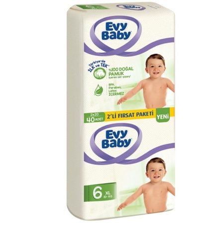 Evy Baby подгузники 6 (15+ кг) 40 шт