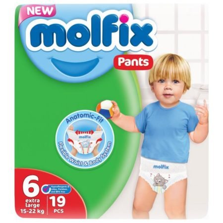 Подгузники-трусики Molfix 6 (15-22 кг), 19 шт