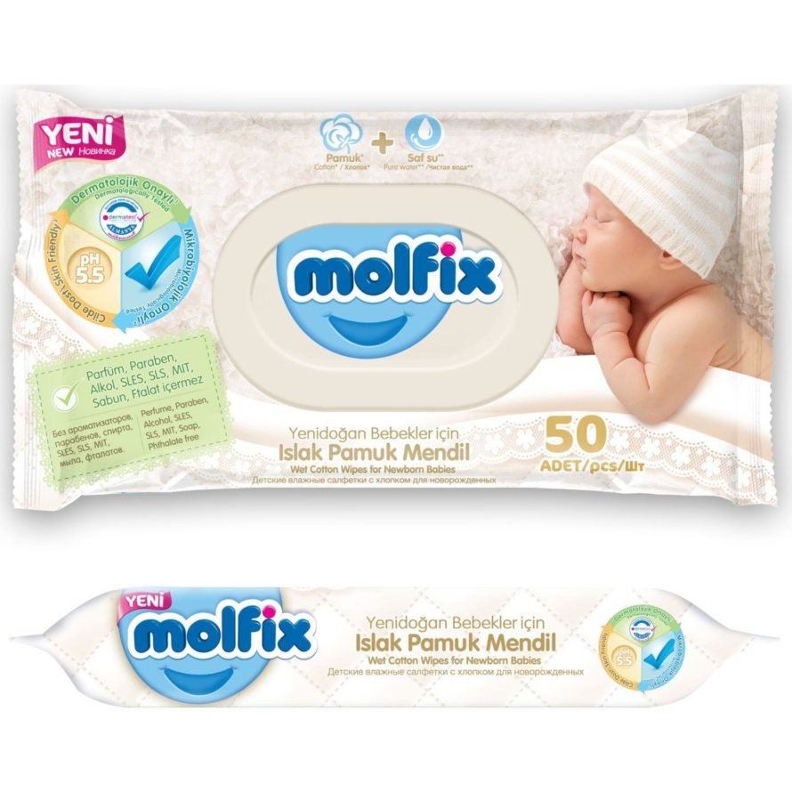 Molfix влажные салфетки детские 50 шт.