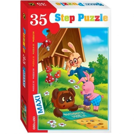 Step Puzzle “Vinni Pux”, 35 element (68×48 sm)