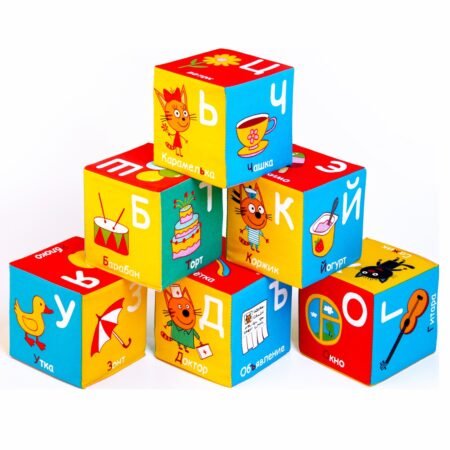 Toy Myakishi “BabyRiki Alphabet Three Cats”, 6 pieces, size 200x400x100 mm