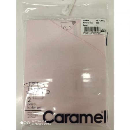 Caramel IZ5959 Распашонка розовый-крем (2шт.) (50-56, 56-62)