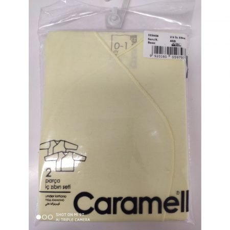 Caramel IZ5959 Распашонка желтый-крем (2шт.) (50-56, 56-62)