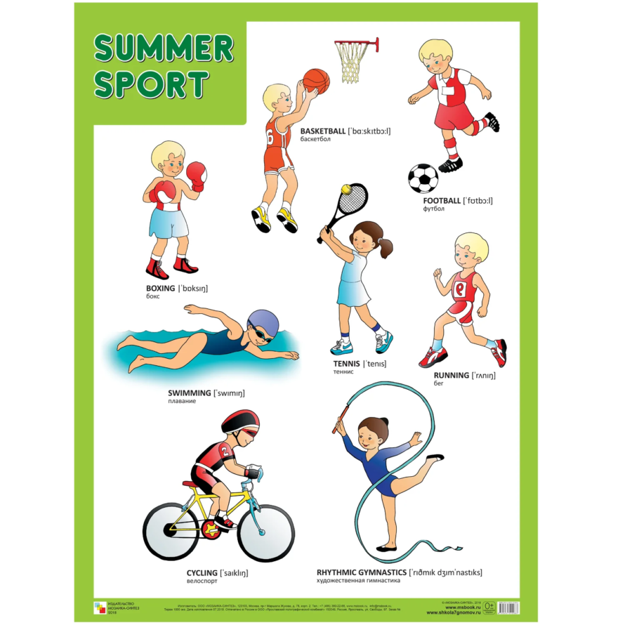 Плакат Мозаика-Синтез «Summer Sport»