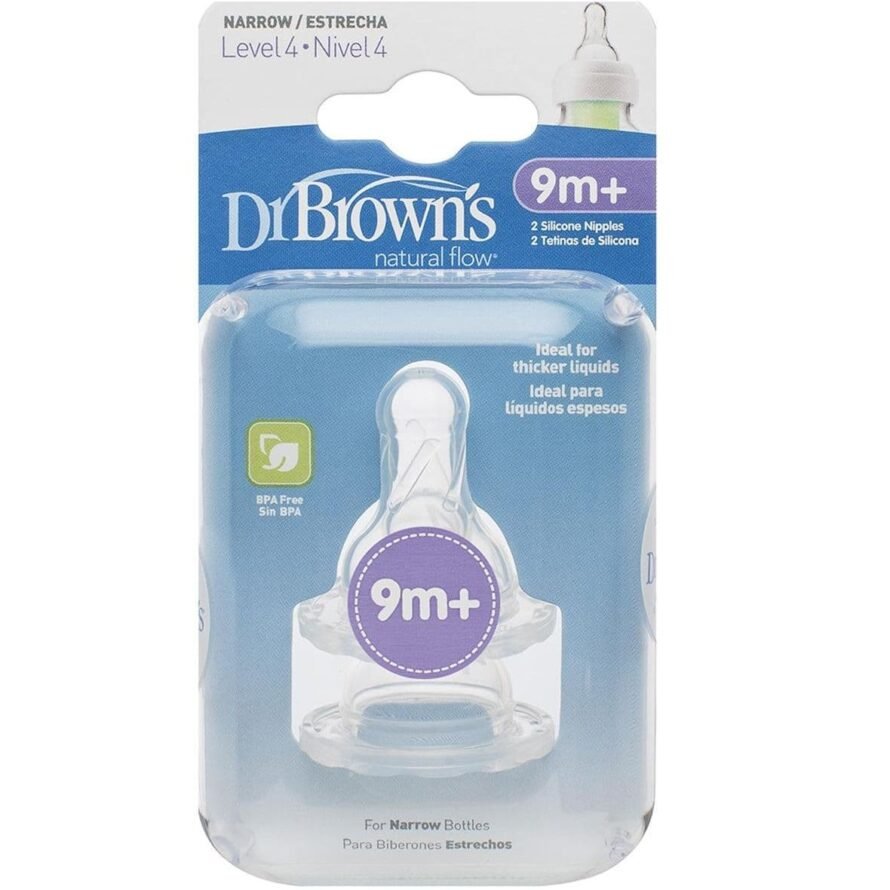 Dr Brown’s Natural Flow Silicone Nipples – Level 4