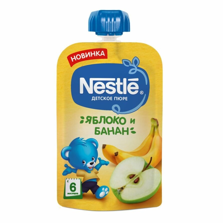 Puree Nestle Apple-Banana, 6 months 90 g