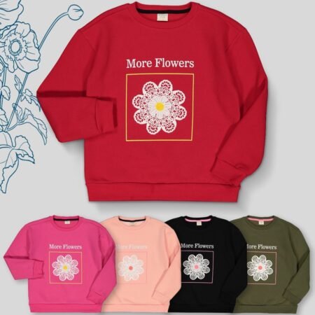 Divonette 4143 embroidered sweatshirt more flowers