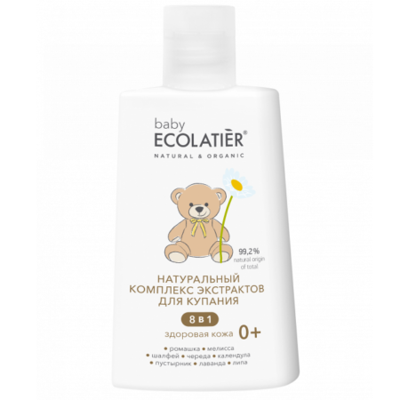 Ecolatier baby Комплекс экстрактов 8 в 1 «Здоровая кожа» для купания с 0 месяцев 250 мл